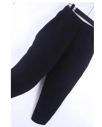 

Autumn and winter mock mink thick casual elastic waist belt trousers soft warm trousers