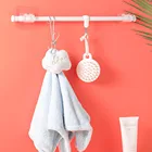 Регулируемый фиксированный зажим в японском стиле, Не оставляющий следов клейкий стержень без гвоздей, держатель стержня для душевой занавески, опорный каркас, стержень для штор