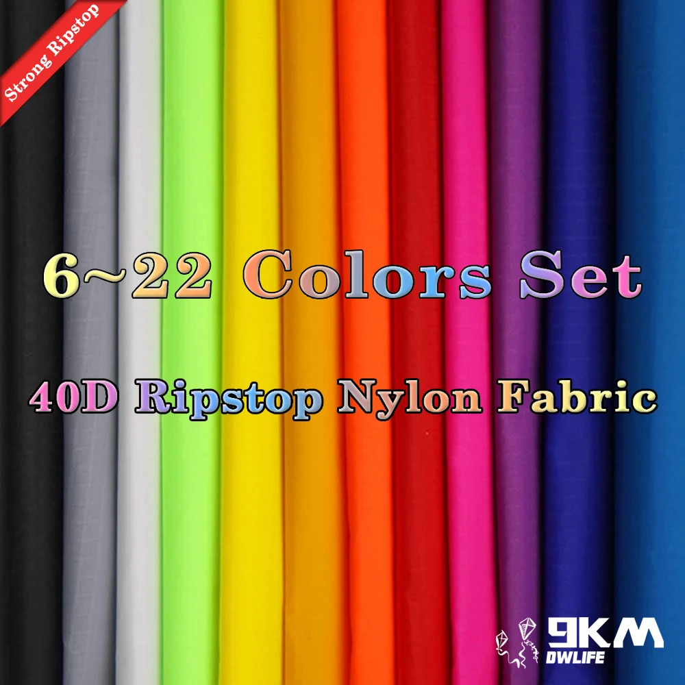 

9KM DWLIFE 40D Ripstop Nylon Fabric PU Coated Waterproof Airtight Outdoor Fabric for Kites Tent Bag Poncho Flag Backpack Hammock