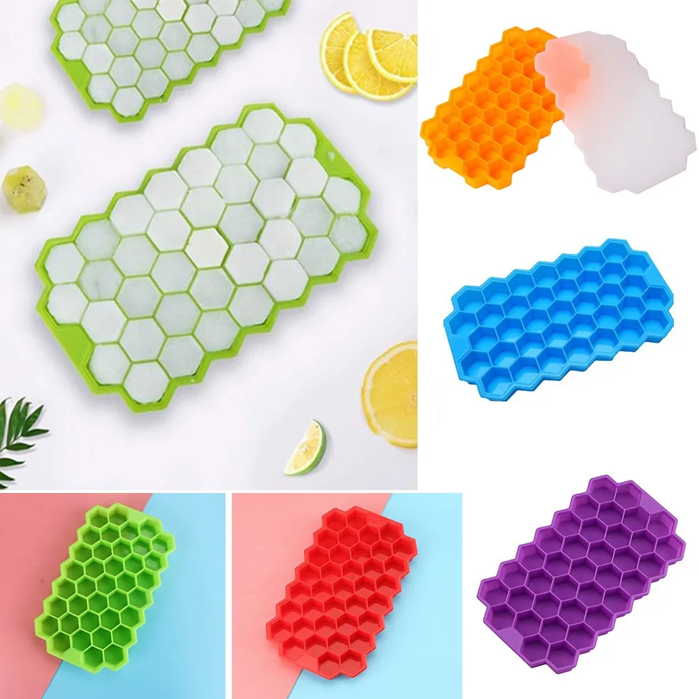 ice cube tray mould with lid 37 grids safe grade silicone diy kitchen utensils 20122cm multi purpose kitchen tools gadgets free global shipping