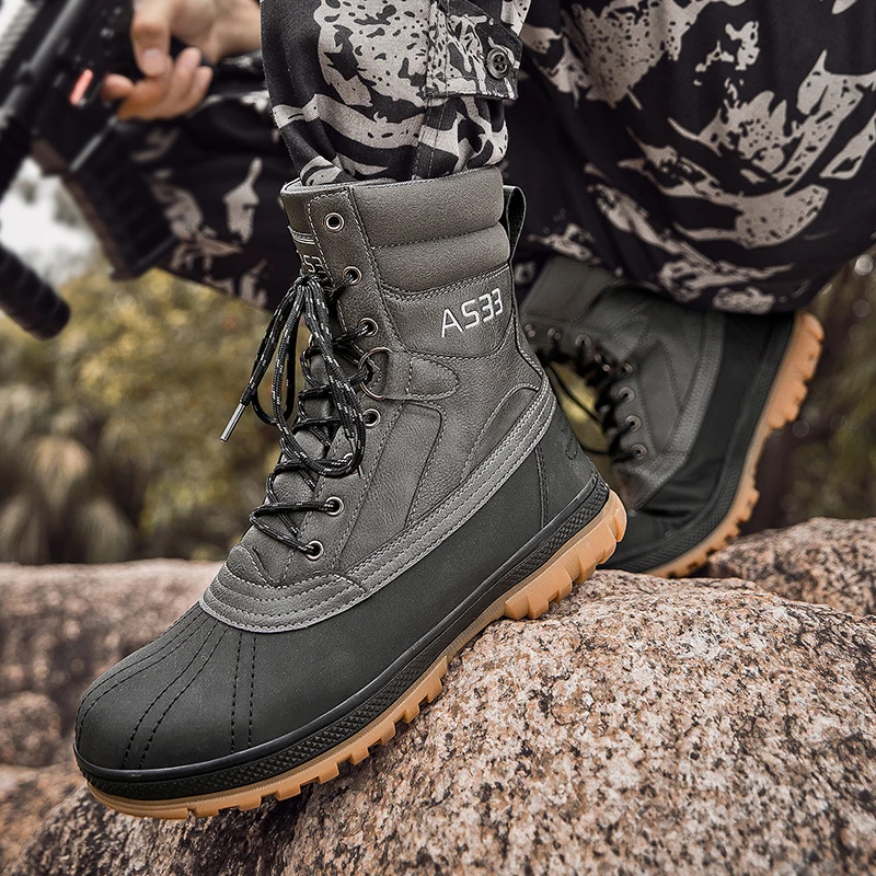 

2021 New High-top Hiking Shoes Large Size Outdoor Shoes Combat Boots Waterproof Shoes Sports Shoes Hiking Shoes