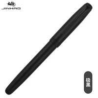 fountain pen jinhao ink full metal clip pens stainless steel black classic fountain pen nib 0 5mm school office supplies