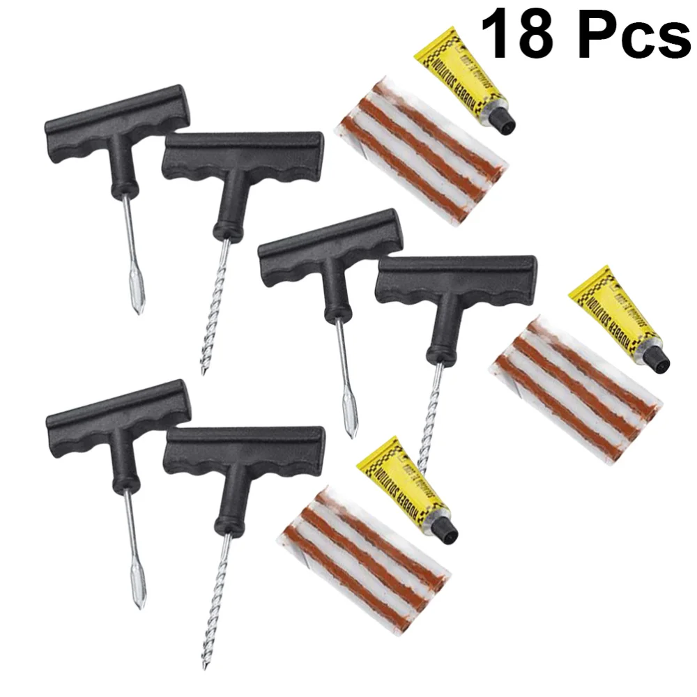 

3 Sets of Professional Car Tire Repair Tool Tire Repair Kit Studding Tool Set Auto Bike Tubeless Tire Tyre Puncture Plug Car Acc