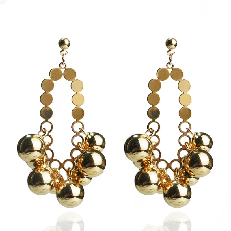 M & G преувеличенные готические Винтажные серьги женские большие золотые бусы
