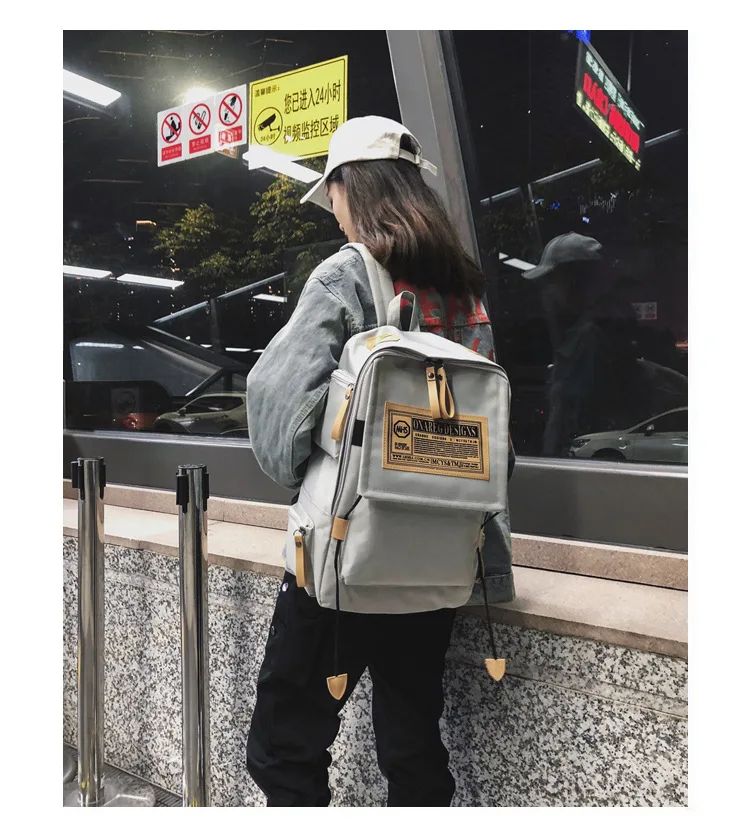 Женский рюкзак модный однотонный на плечо для мальчиков и девочек подростков