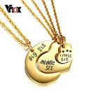 Набор из 3 предметов Vnox, набор из колье и сережек Forever, золотистого цвета