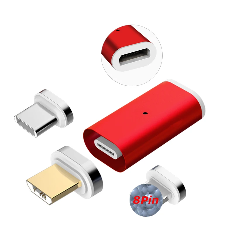 Магнитный адаптер для быстрой зарядки и передачи данных с Micro USB на Type C 2 4