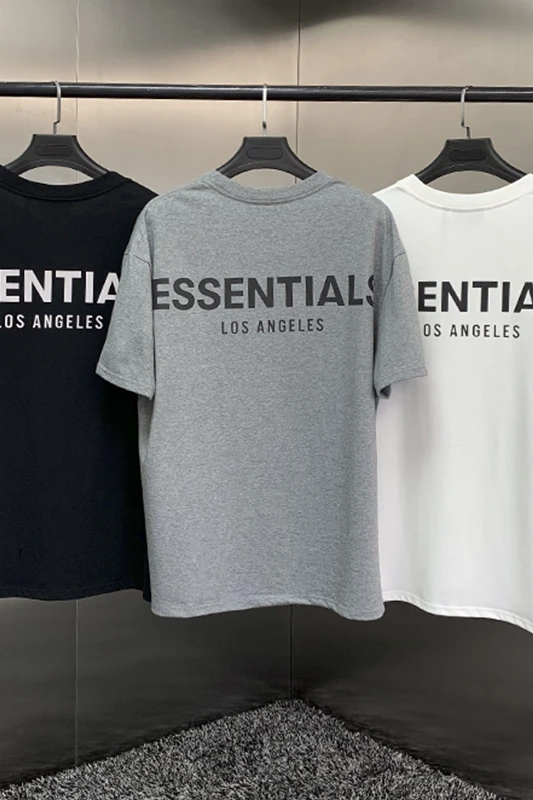 

2021 New T-shirt Short Sleeve 100% 1:1 Fog Essentials Tshirt Kanye West Jerry Lorenzo Short Sleeve Tee Oversized T Shirt