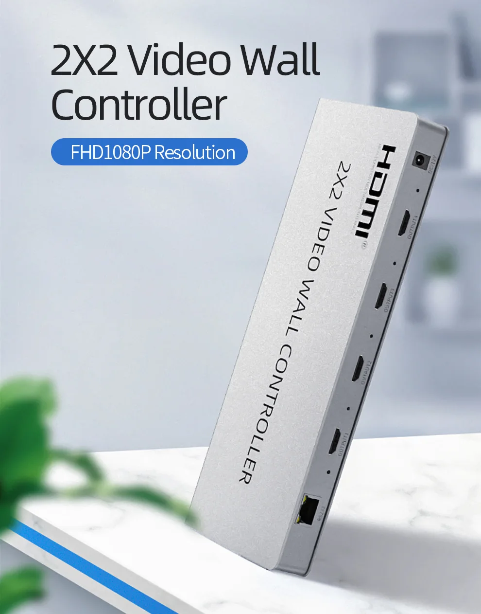 Unnlink видео настенный контроллер 1 HDMI/DVI вход 4 HDMI выход 1080P 2x2 4 изображения сшитое изображение процессор экран Сращивание RS232