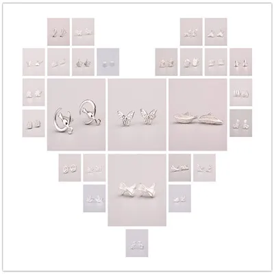 

Серьги-гвоздики женские из серебра 925 пробы, гипоаллергенные