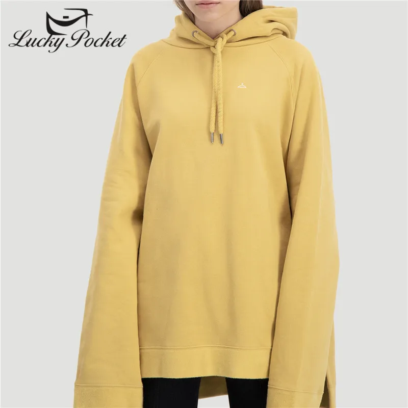 

Women Fall Winter Yellow Print Split Flocking Hoodies Sweatshirt Female Solid Color Plus Size Pullovers Ladies Casual Tops ZM121