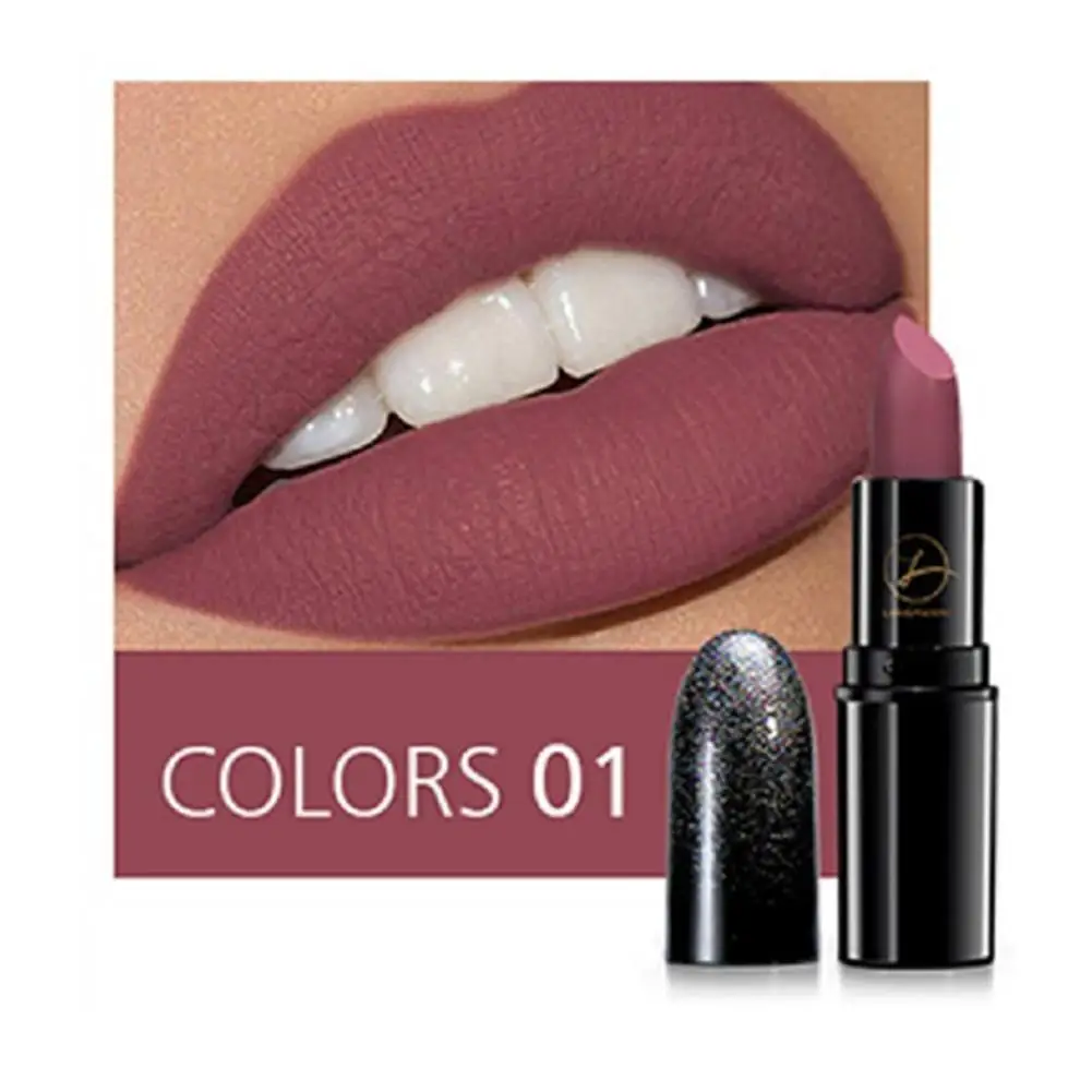 

Matte Lipstick Lasting Moisturizing Matte Lipstick Cup Non-Stick Lasting Lip Glaze Makeup Beauty Color Tools N3L3