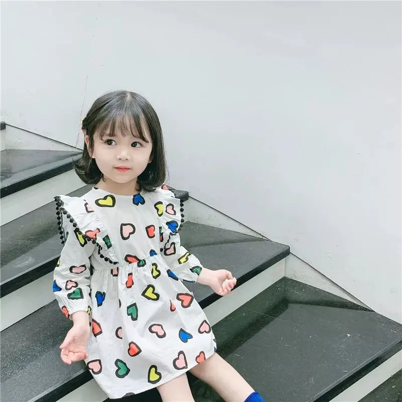 Милое платье для маленьких девочек детская одежда из хлопка весенние