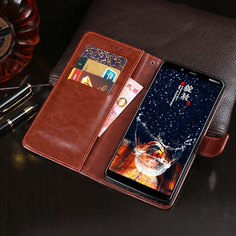 For Nokia 3.1 Plus Case Business Stand Flip Wallet Leather Phone Capa for Cover Coque Accessories | Мобильные телефоны и