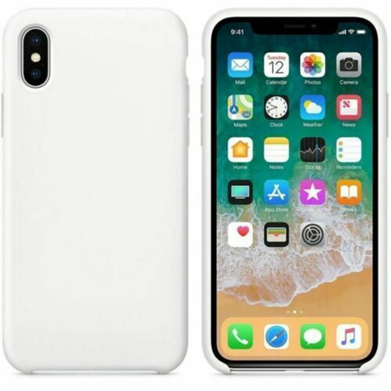 Жесткий силиконовый чехол для телефона с логотипом для iPhone X, XR, XS, Max, 6, 6 S, 7, 8 Plus, iPhone 11, 11Pro, Max, чехол - Цвет: Белый