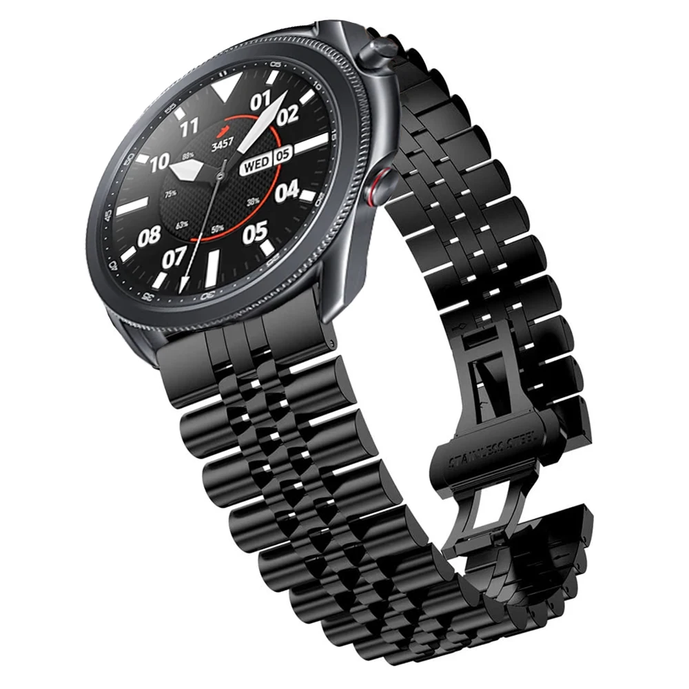 

Ремешок для Samsung Galaxy Watch 3 45 мм, браслет из нержавеющей стали для Galaxy Watch 4 Classic 42 мм, 44 мм, 40 мм, браслет 22 мм
