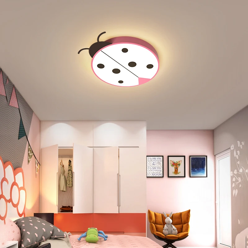 Светодиодная Люстра для девочек и мальчиков D40 см/50 см спальни блестящая розовая