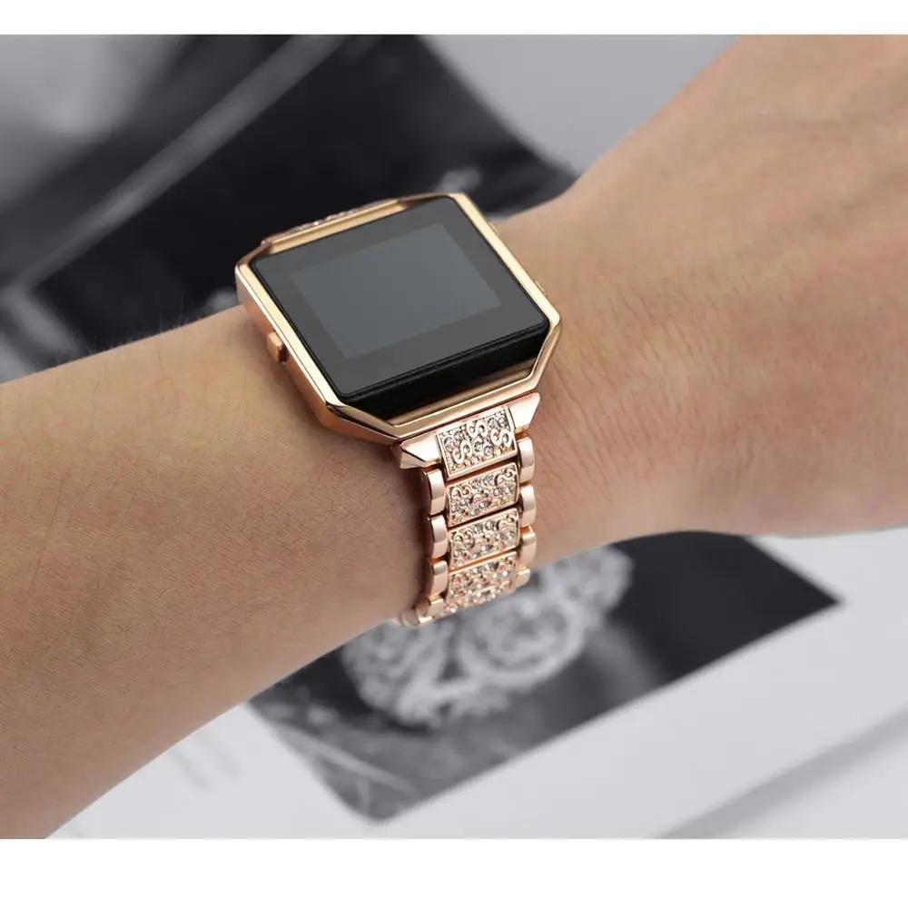 

Oulucci Stainless Steel For Fitbit Blaze Bands With Frame Watch Straps Replacement strap Accessory Band For Fitbit Blaze strap