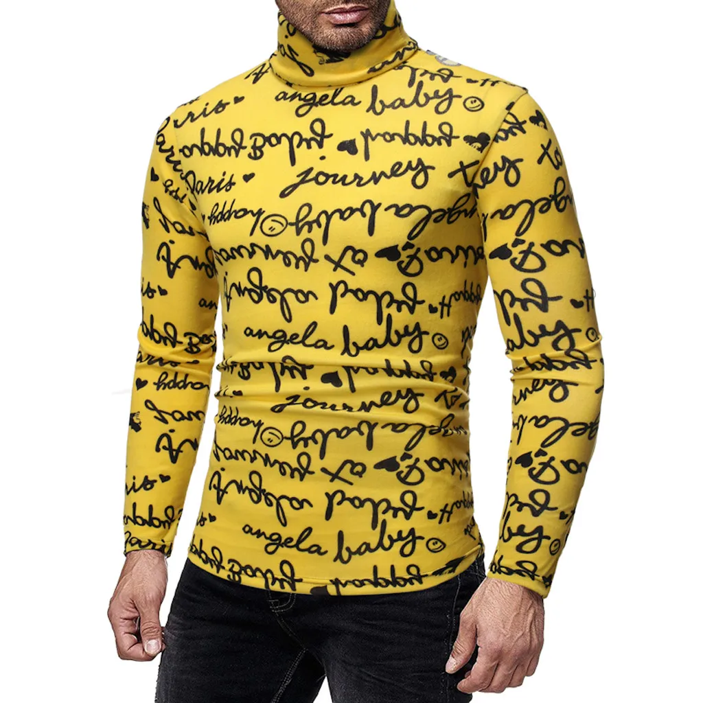 Мужская водолазка на осень и зиму Повседневные вязаные свитера с длинным рукавом