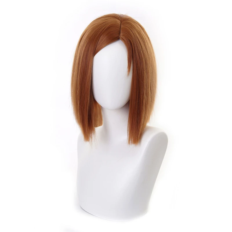 

Anime Jujutsu Kaisen Kugisaki Nobara Orange Short Cosplay Heat Resistant Synthetic Hair Halloween Party Role Play Wig