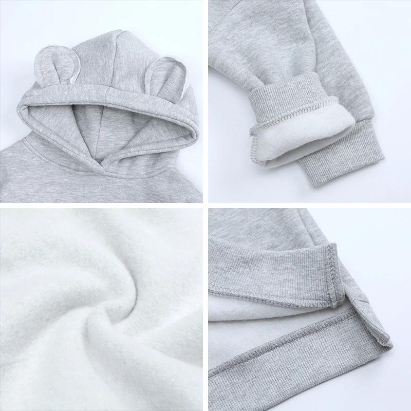 

2021 Fashion Solid Family Matching Hoodies Winter Loose Simplicity Long Sleeve Sweatshirt for Mother Daughter Outfit Clothes