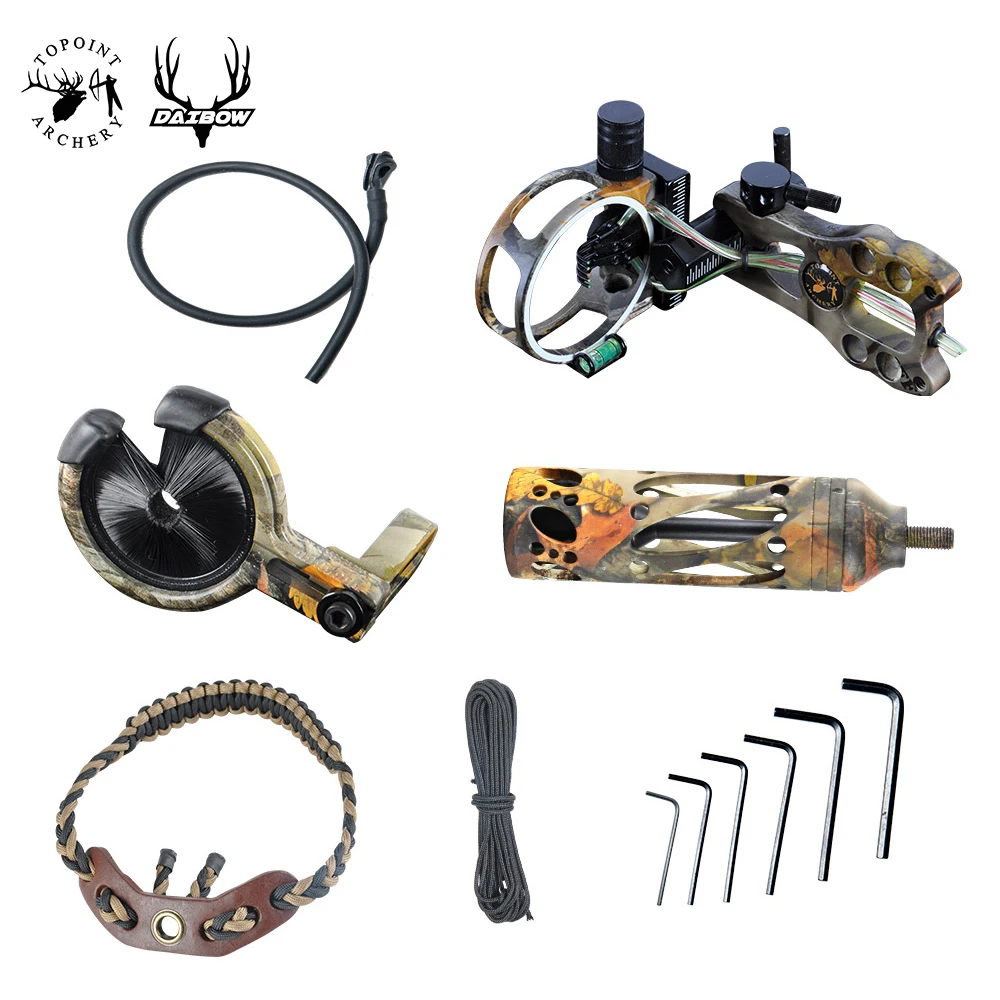 Topoint Archery upgrade combo TP2000 Basic kits bow sights arrow rest stabilizers slings peep 5 color | Спорт и развлечения