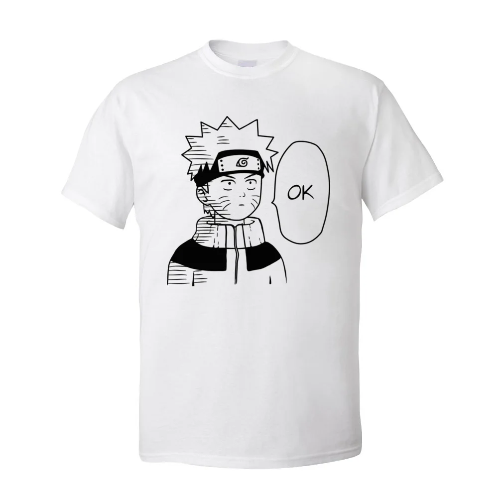 Tees Ok Cartoon Tshirt Men's T-shirts Anime Printed T Shirt One Punch Man Summer/Fall Short Sleeve 100% Cotton Tops