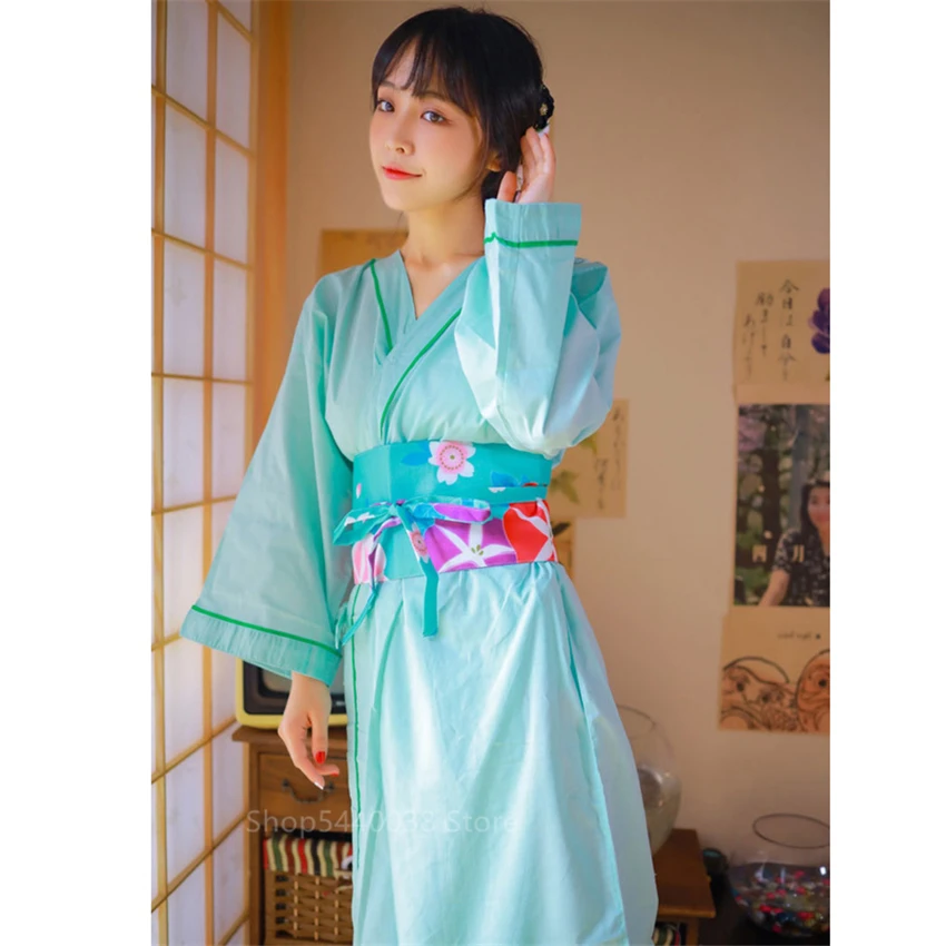 Кимоно модное Национальное женское сексуальное юката с Оби Новинка вечернее