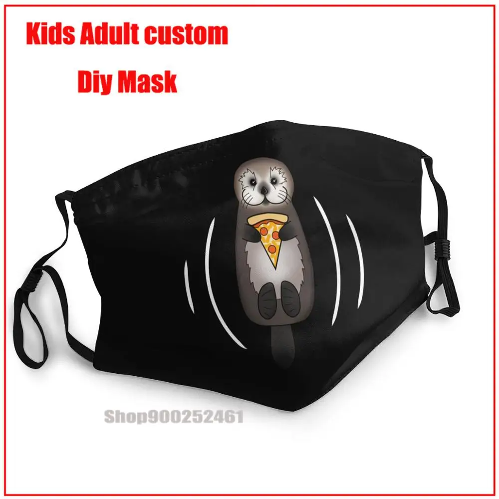 

Otter With Pizza DIY mask for face fashion harry mask-potter washable reusable face mask adult mouth mask with design funny