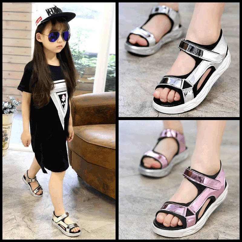 Новые летние детские сандалии для девочек и мальчиков Пляжные Тапочки малышей