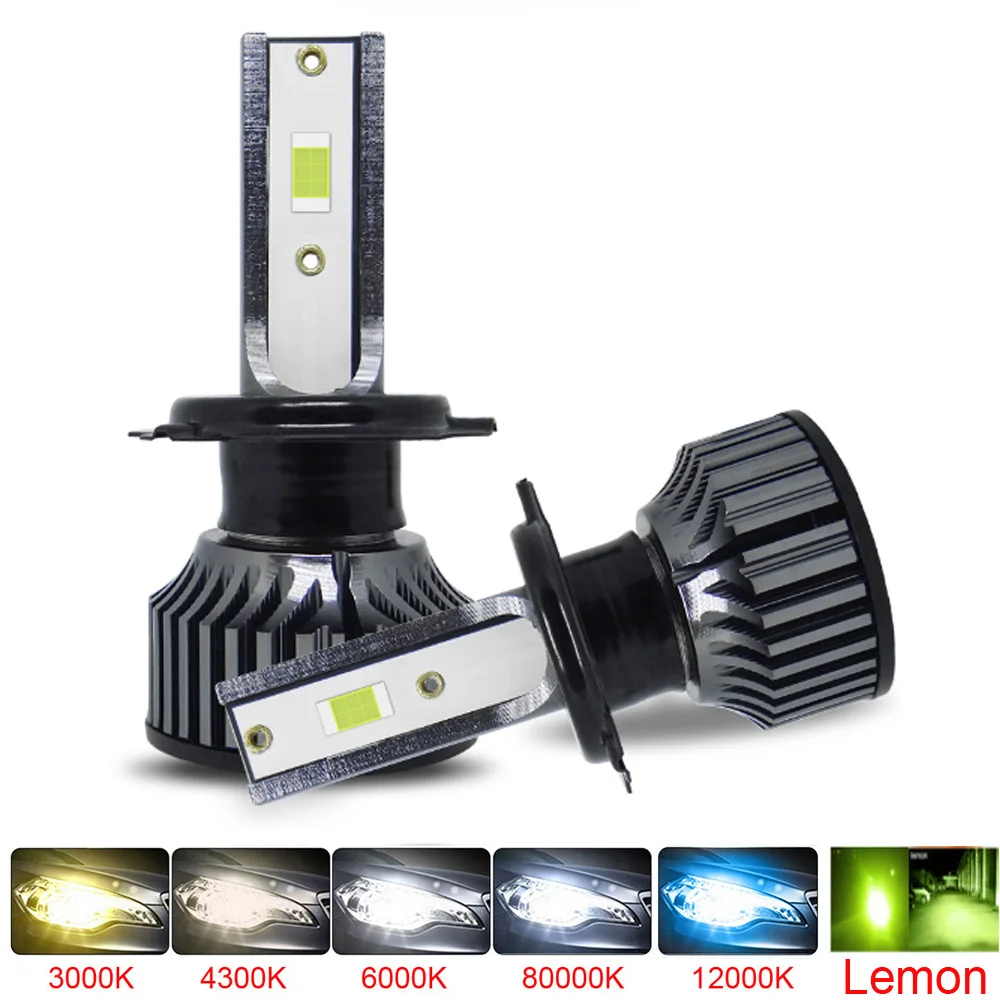 

2Pcs H4 H1 881 H27 H11 H7 9005 HB3 9006 HB4 9012 880 Led Headlights Mini 6000K 12000LM 360°Car Light Bulbs Automobiles Auto Lamp