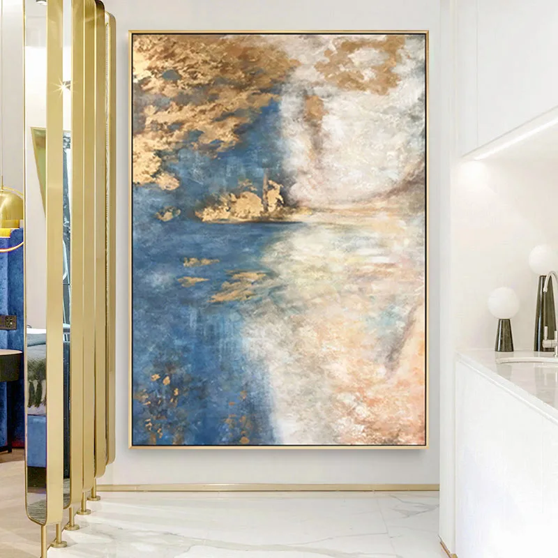 

wall paintings handpainted Abstract canvas Oil Painting Handpainted modern gold Oil Painting picture Living Room home Decoration