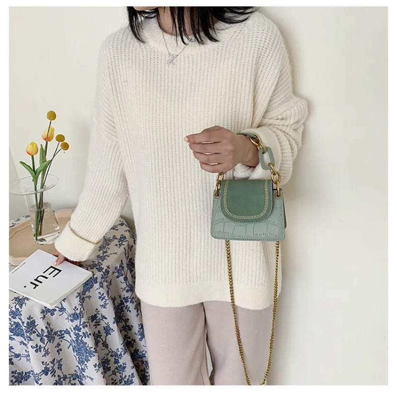 Женская матовая мини сумка через плечо замшевая брендовая дизайнерская