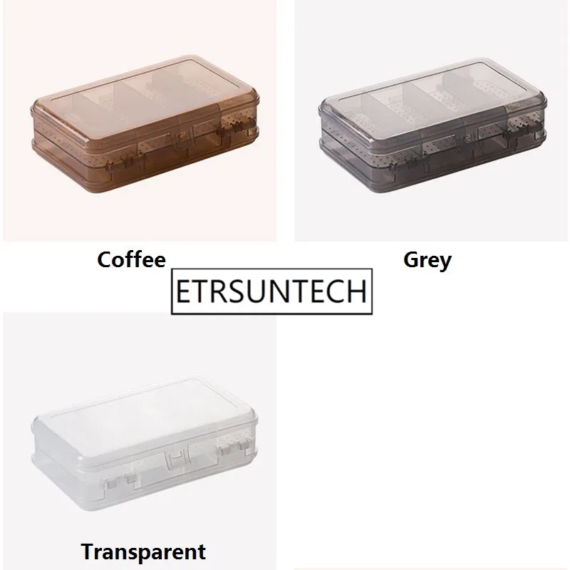 50pcs Plastic Storage 10 Grid Jewelry Box Dual Layer Pill Compartment Container For Beads Ring Earring Case | Дом и сад