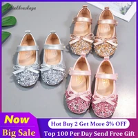new childrens shoes princess kids leather shoes for girls party and wedding flower casual glitter girls shoes butterfly knot