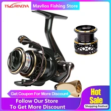 TSURINOYA Jaguar 1000 2000 3000 9+ 1BB Рыбная Ловля Спиннингом Карп морской Рыбная ловля Катушка спининговая металлической ручкой " песочные часы" катушки