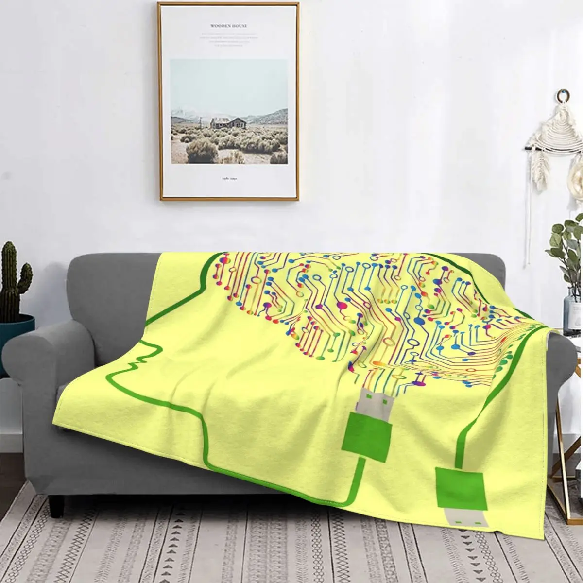 

Электронная микросхема с искусственным интеллектом, кукла с надписью на cama, toalla de playa, Manta Kawaii, edredones y colch