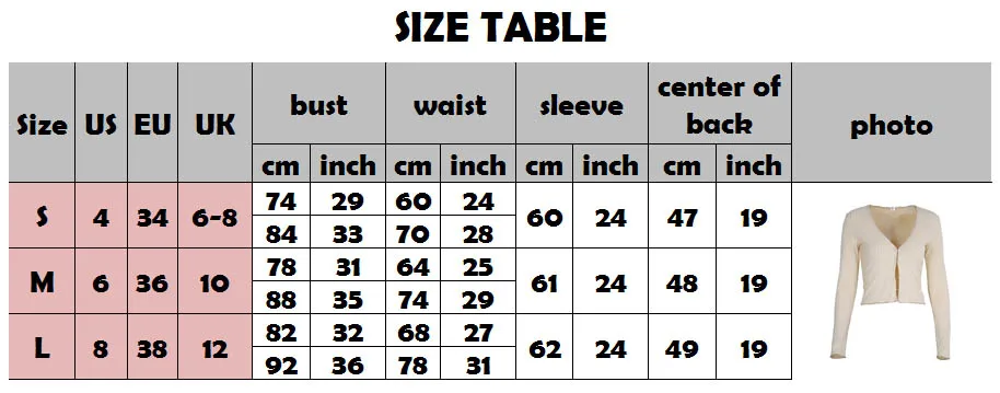 

New Autumn Women Long Sleeve V-Neck Cropped Button Down Classic Cotton Sweater Knit Cardigan