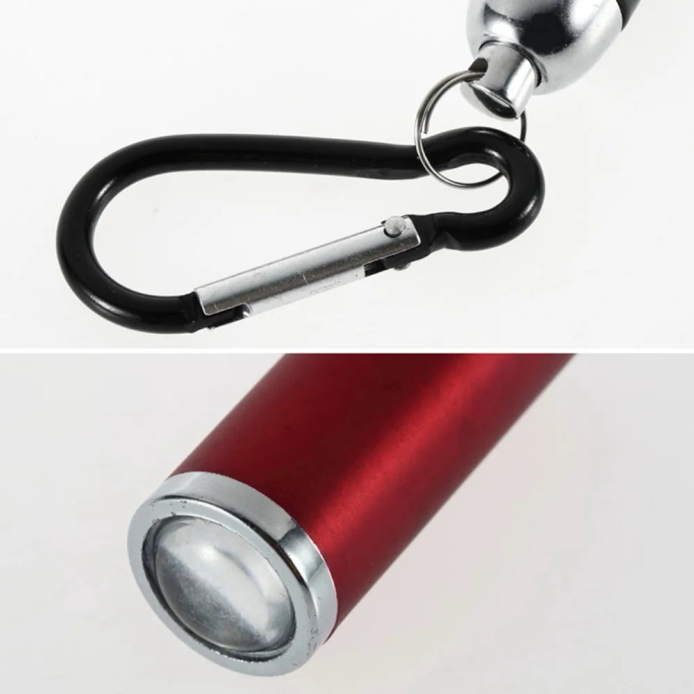 

1pc Mini LED flashlight torch clip camp key chain Carabiner no battery Camping Hiking Outdoor Tools Hot