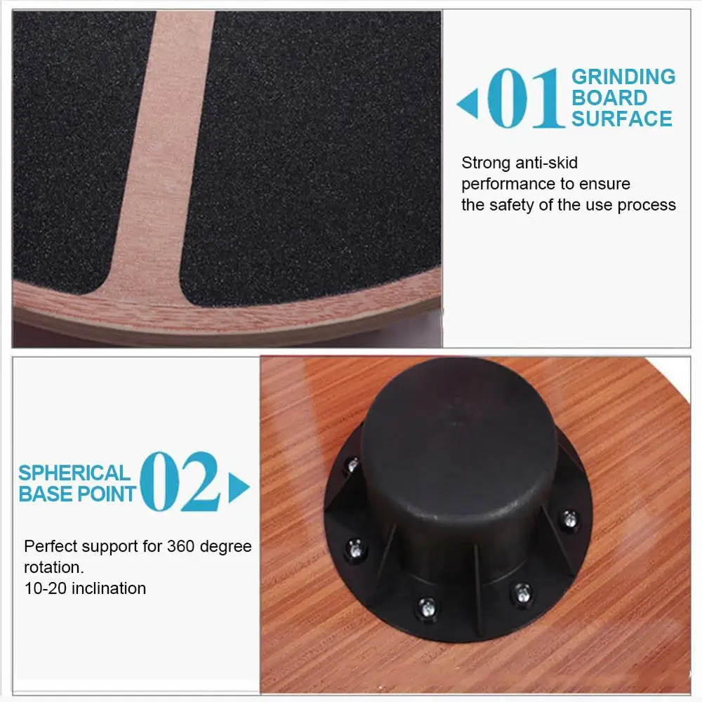 Нескользящая Йога Доска для баланса деревянная тренировка тренажерный зал