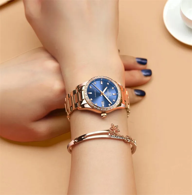 Sapphire Crystal Women Watches Fashion Ladies Watch For Women Bracelet Relogio Automatic Mechanical Clock Luxury reloj mujer