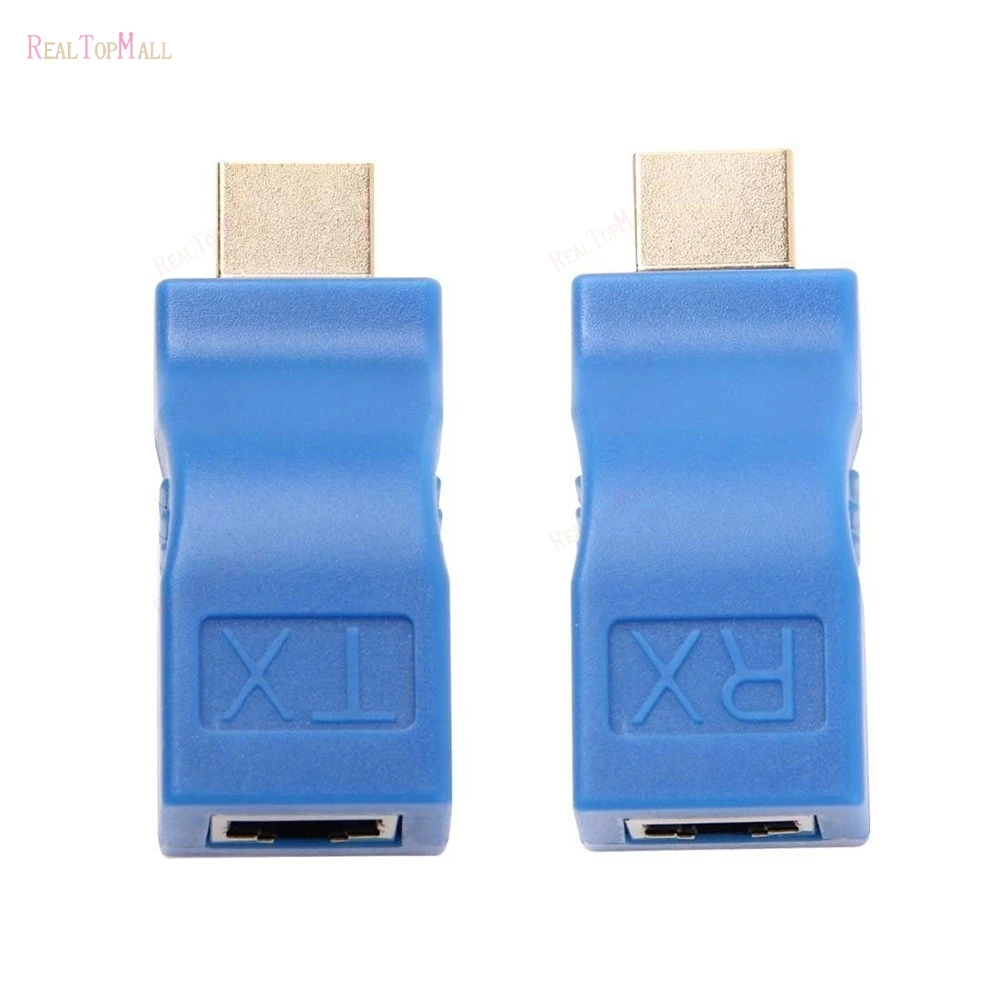 2шт 1080P HDMI удлинитель к RJ45 по Cat 5e/6 сетевой адаптер Усилитель сигнала для HDTV