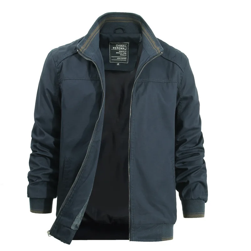 Coats Men Outerwear Brand Zipper Thick Coat Stand-collar
