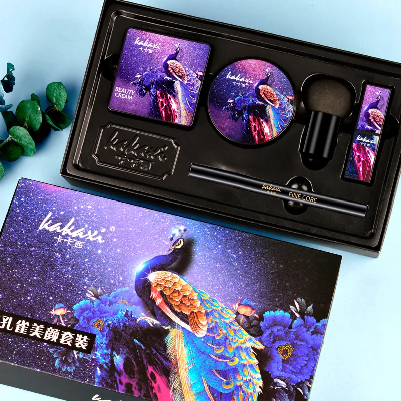 Набор для макияжа из 5 предметов набор красоты с павлином Грибовидная головка