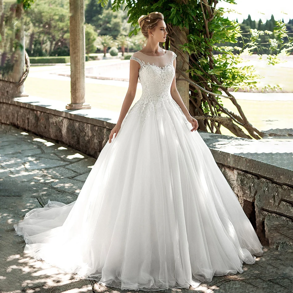 

BAZIIINGAAA простое свадебное платье из органзы без рукавов с круглым вырезом и широким плечевым ремнем, модная поддержка невесты на заказ