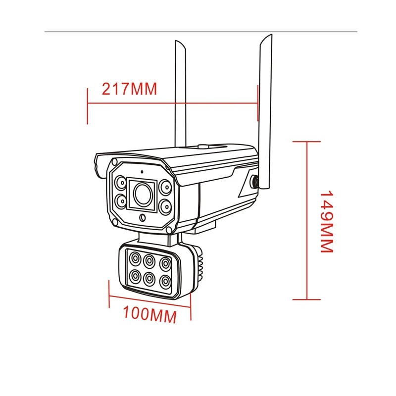 3.0MP IP Камера Водонепроницаемый наружного видеонаблюдения Wi-Fi H.265 Onvif безопасность