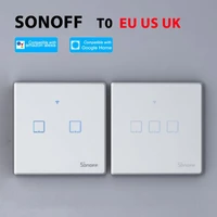 sonoff tx series t0 wifi smart switch with 123 gang touch wall switches smart home contorl work with ewelink google home alexa