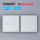 Умный выключатель SONOFF TX Series T0 с Wi-Fi, сенсорные Настенные переключатели на 123 клавиши, управление умным домом, работа с EWelink Google Home Alexa