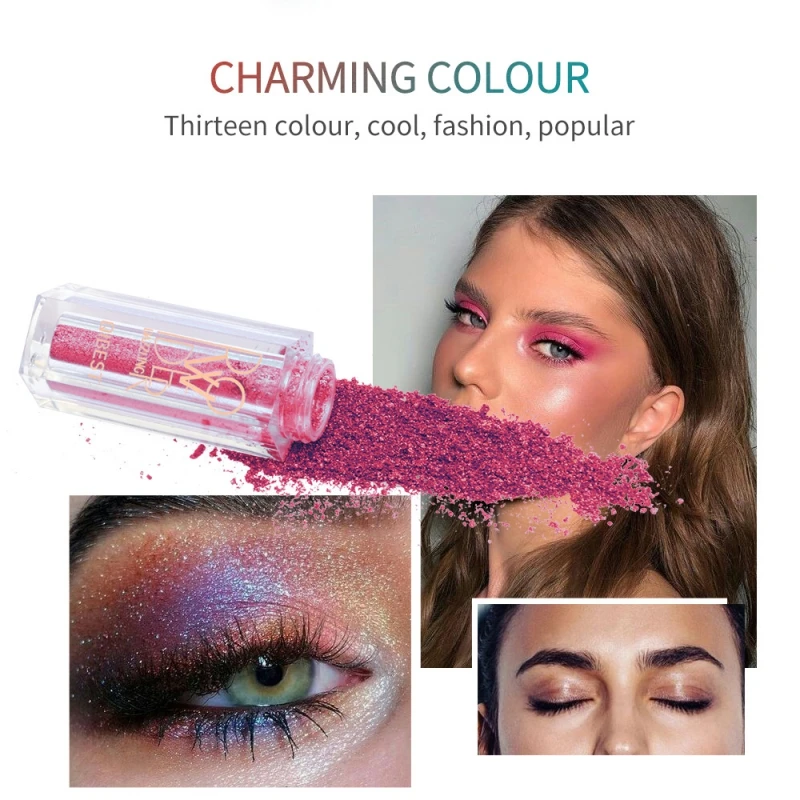 Новые Гламурные тени для век блестящие хамелеоновые металлическая Рассыпчатая