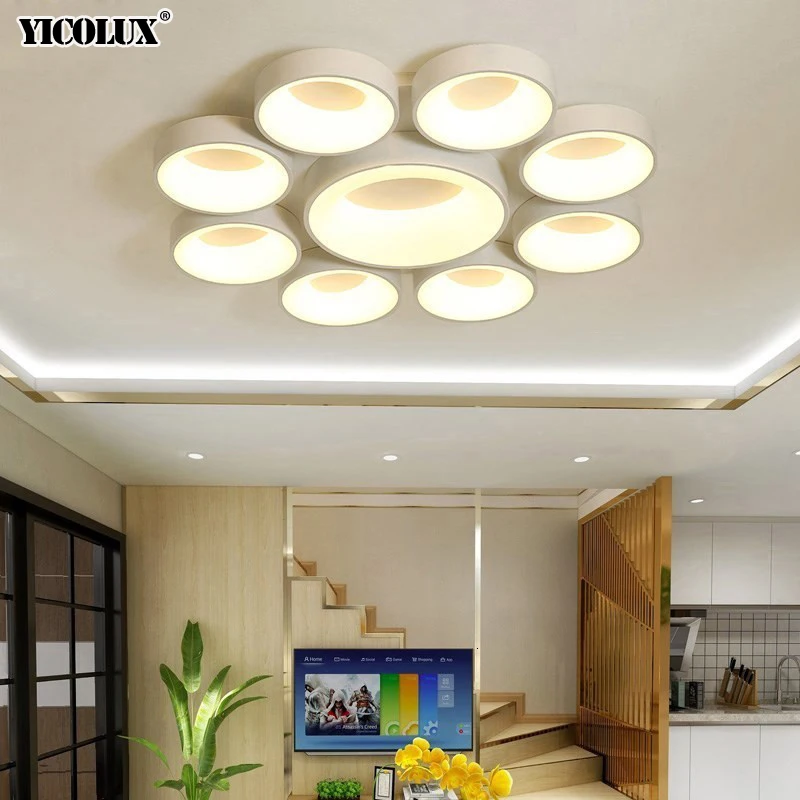 Белая окрашенная современная светодиодная люстра для спальни комнаты учебы